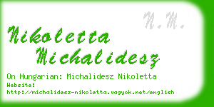 nikoletta michalidesz business card